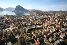 Università della Svizzera italiana, panoramic view of Lugano