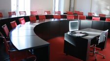Red lecture room
